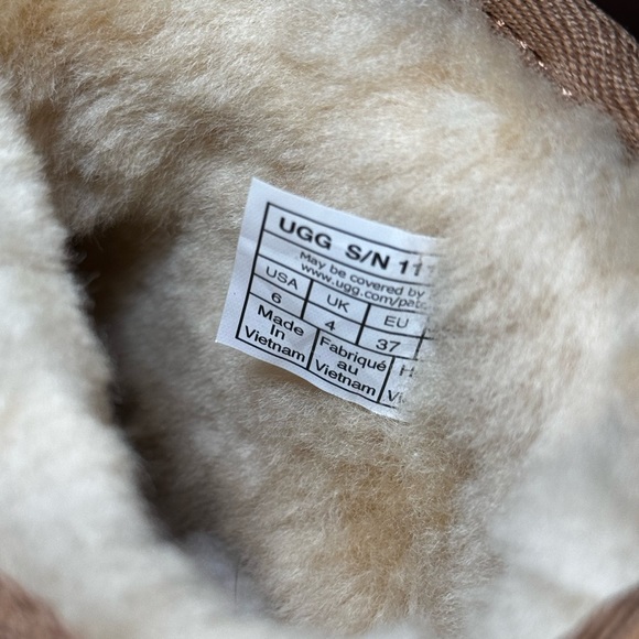 ugg mini boots  size 6 women’s chestnut - Picture 5 of 8